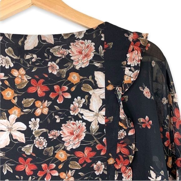 Adelyn Rae Floral and Ruffles Sheer Sleeve Layered - Picture 10 of 10